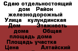 Сдаю отдельностоящий дом › Район ­ железнодорожный › Улица ­ кулундинская › Дом ­ 38 › Этажность дома ­ 1 › Общая площадь дома ­ 40 › Площадь участка ­ 4 › Цена ­ 7 000 - Алтайский край, Барнаул г. Недвижимость » Дома, коттеджи, дачи аренда   